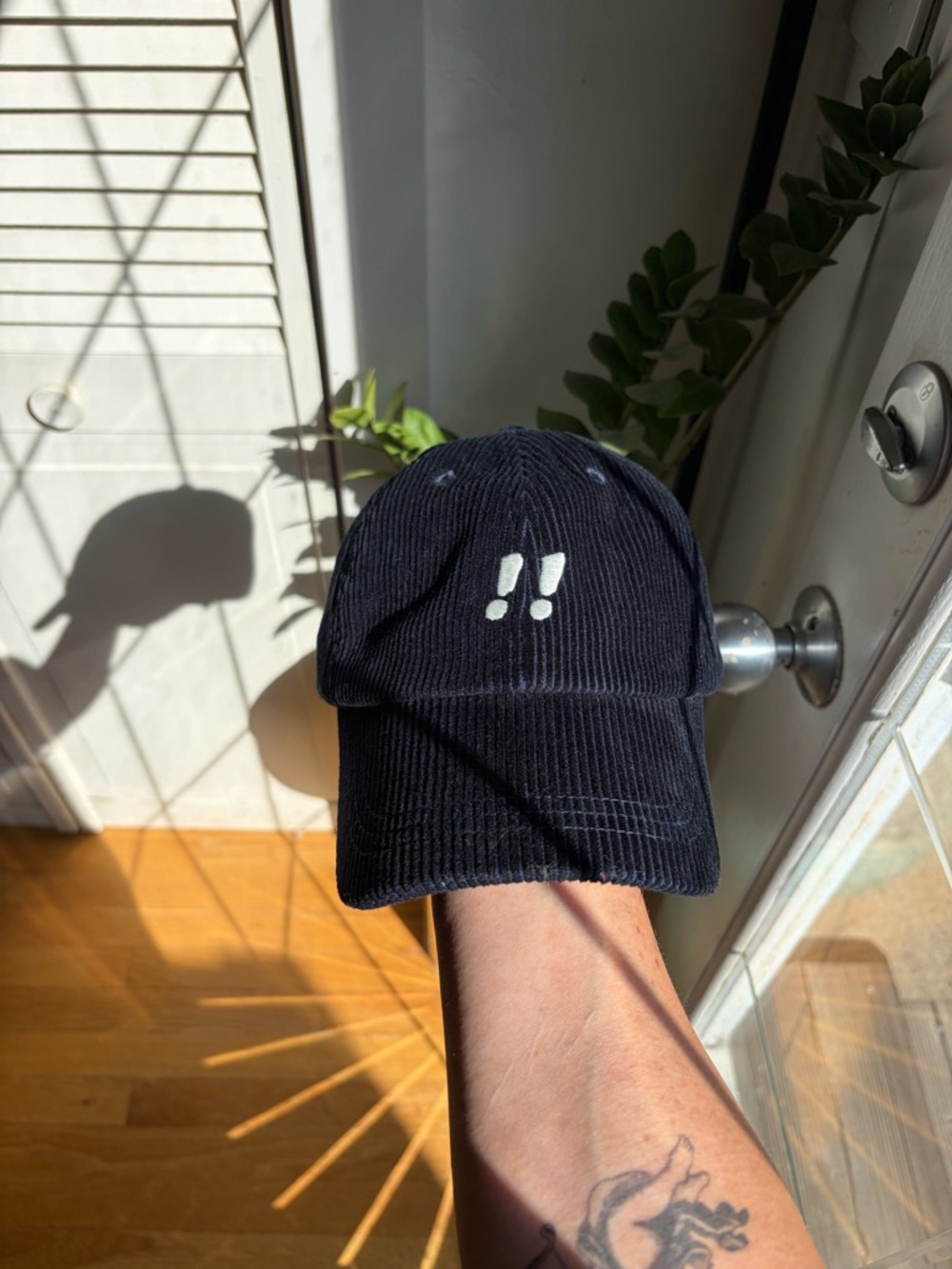 Corduroy baseball hat